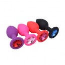 Plug  Anal Silicona con Joya 